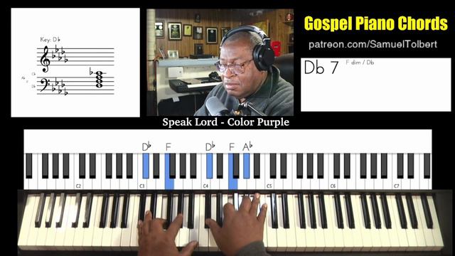 Gospel Piano Chords - Viewer Request - Speak to Me Lord (Color Purple) смотреть онлайн
