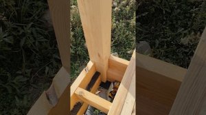 Дом 119м². Установка столбов.