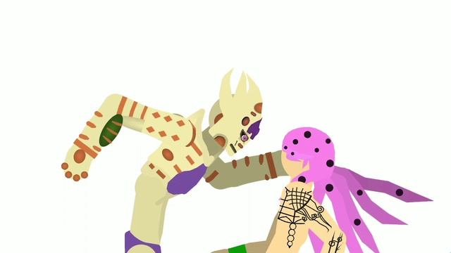 Giorno GER beat Diavolo! Jojo Stick nodes animation смотреть онлайн