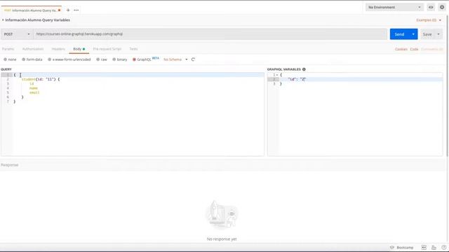 GraphQL - Postman - Consumir API GraphQL - Query - Informacion de un alumno con Query Variables смотреть онлайн