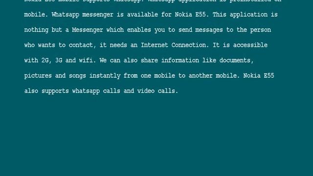 Does Nokia E55 support whatsapp смотреть онлайн