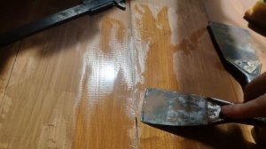 Заделка щелей в деревянном полу из половой доски мой опыт