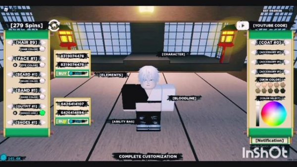 how to make gojo satoru outfit in shindo life || shindo customization