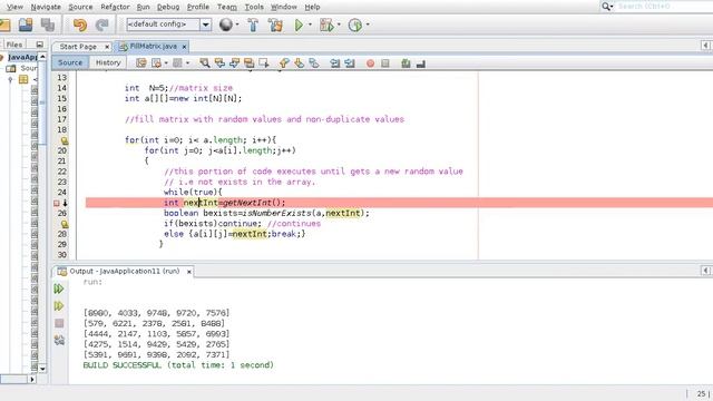 java array fill nxn matrix array with random values,does not duplicates смотреть онлайн