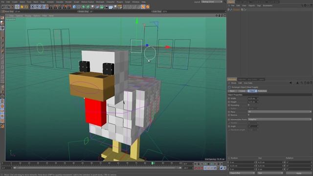 Chicken Rig Minecraft C4D смотреть онлайн