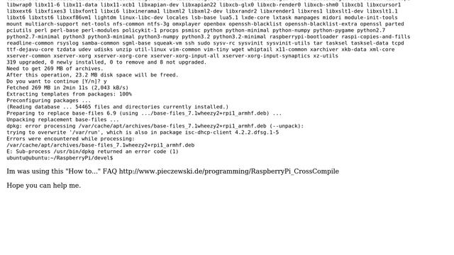 DPKG: Error Processing (--unpack) (RaspberryPi Compiler - Ubuntu) смотреть онлайн