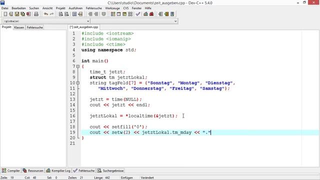 Datum und Uhrzeit ausgeben | Einstieg in C++ смотреть онлайн