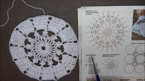 КВАДРАТНАЯ САЛФЕТКА ИЗ КРУГЛЫХ МОТИВОВ.