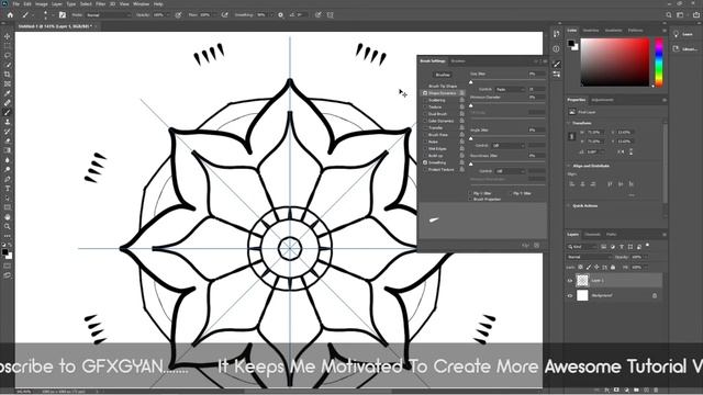 Class32 - Create Mandala Art With Brush Tool in Adobe Photoshop CC 2020 Explained In Hindi смотреть онлайн