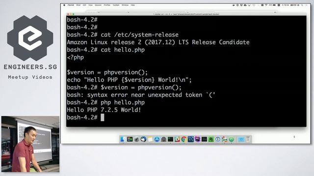Set up PHP 7.2 in Amazon Linux 2 on Docker - The Singapore PHP User Group Meetup смотреть онлайн