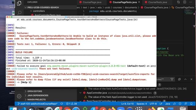 Tests for plain old Java Object (CoursePage tests in ucsb-courses-search) смотреть онлайн