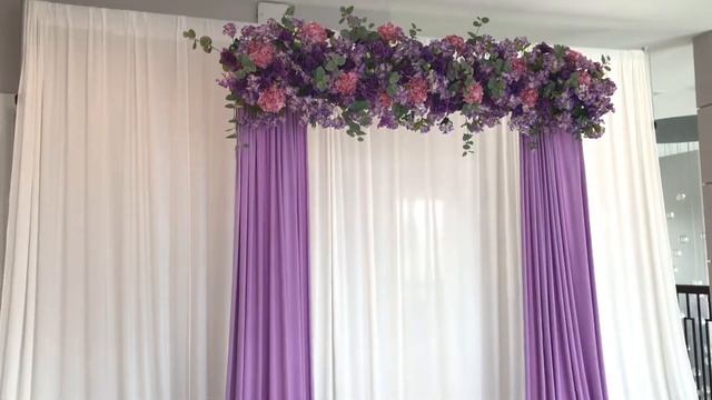 DIY- Purple/lavender Backdrop DIY- Dollar Tree Flowers Backdrop