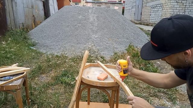 Ремонт стула. Минимум инструмента. Неудачная покраска. смотреть онлайн