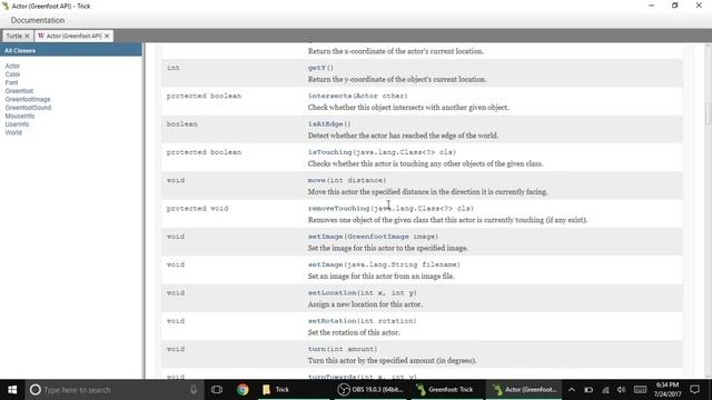Using the Greenfoot Class Documentation, Java Methods and Return Types смотреть онлайн