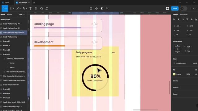 SaaS Landing Page UI Design in Figma + Responsive смотреть онлайн