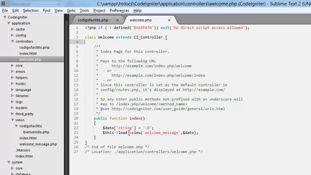 Tutorial CodeIgniter 6: Llamar vistas y funciones смотреть онлайн