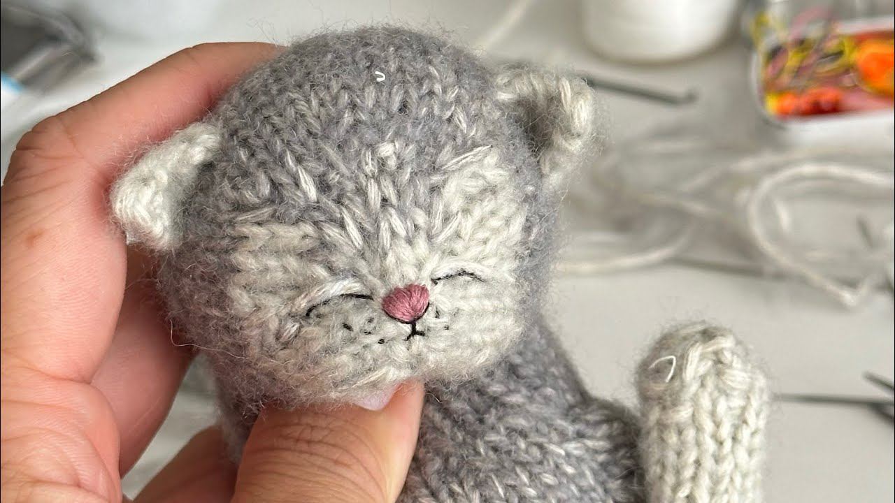 Запись эфира по оформлению и сборке спящего котенка! смотреть онлайн