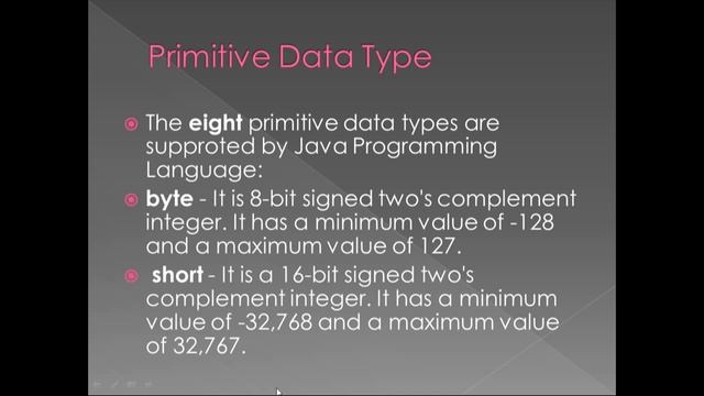 JAVA - Primitive Data Types in JAVA смотреть онлайн