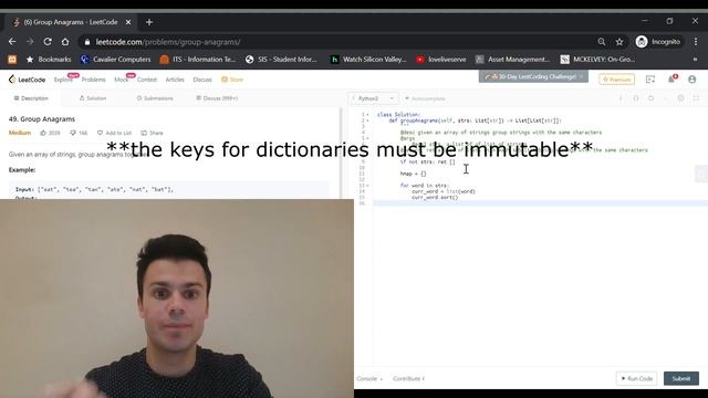 GOOGLE INTERVIEW QUESTION - GROUP ANAGRAMS смотреть онлайн