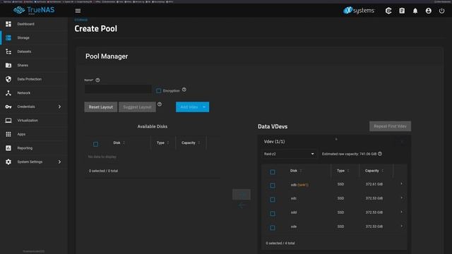 TrueNAS SCALE - How To Create A Pool And A Dataset