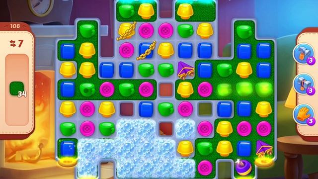 HomeScapes Level 108 no boosters (15 moves) смотреть онлайн