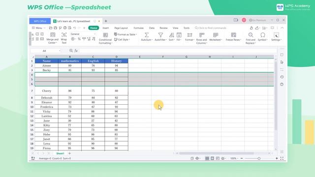 [WPS Academy] 1.1.6 Excel: Rows and columns tools in WPS Spreadsheet смотреть онлайн