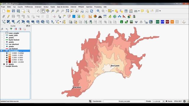 [Qgis] Tutorial 186 : Carte isochrone смотреть онлайн