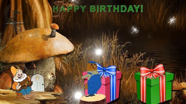 Футаж.Осеннее поздравление с днем рождения!5 смотреть онлайн