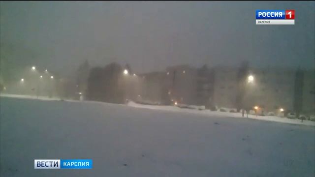 Снежная буря накрыла север Карелии смотреть онлайн