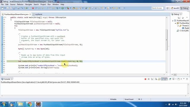 Example of PushbackInputStream in Java | Java IO | Java Tutorial смотреть онлайн