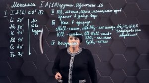 Элементы 1 (IA) группы и их соединения. 1 часть. 9 класс.