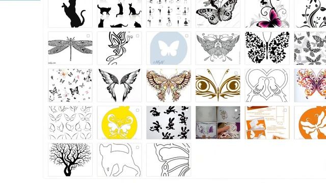 1001 трафареты, шаблоны бабочек для вырезания, раскраски!