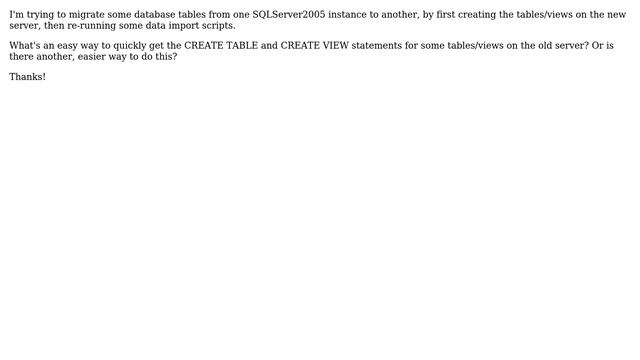 DevOps & SysAdmins: Exporting table/view definitions for sql server 2005 смотреть онлайн