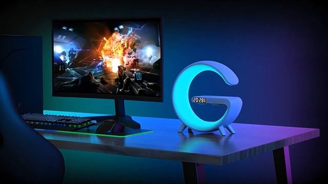 Бездротова зарядна станція, блютуз колонка, годинник будильник, нічник G-240 смотреть онлайн