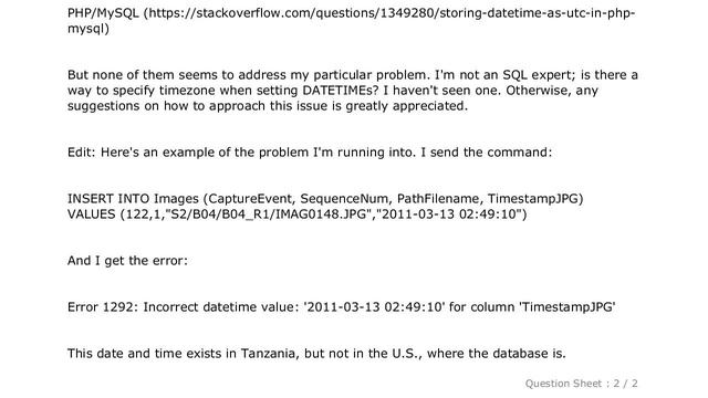MySQL : How to store a datetime in MySQL with timezone info смотреть онлайн
