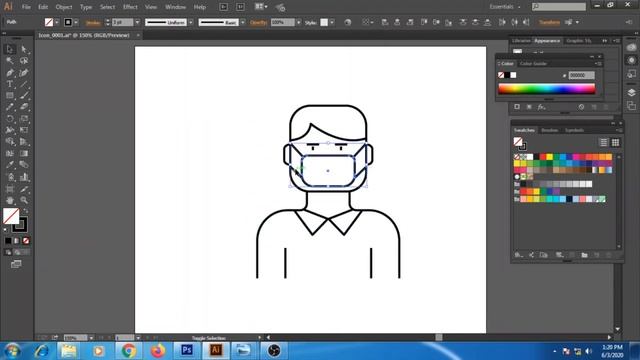 How to Make Mask Avatar Icon in illustrator | Icon Maker | Adobe Illustrator Tutorial смотреть онлайн