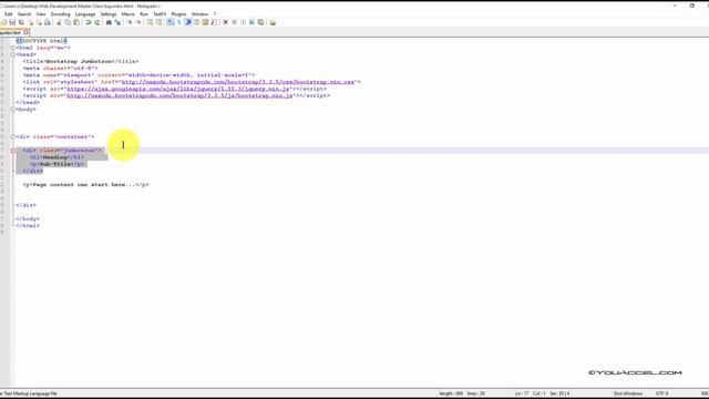 Bootstrap Jumbotron | Tutorial смотреть онлайн