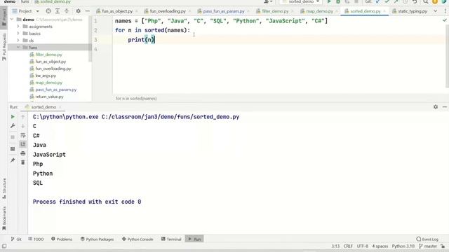 How to use sorted() function in Python смотреть онлайн