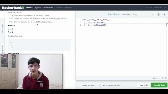 Arithmetic Operators - HackerRank Question || #5.2 - Beginner Python Series 2022 смотреть онлайн