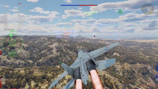 Russian Missile Slinger | Su-27 War Thunder Gameplay смотреть онлайн