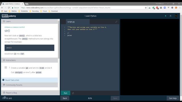 Playing Python Basic Strings and Console Output from Codecademy смотреть онлайн