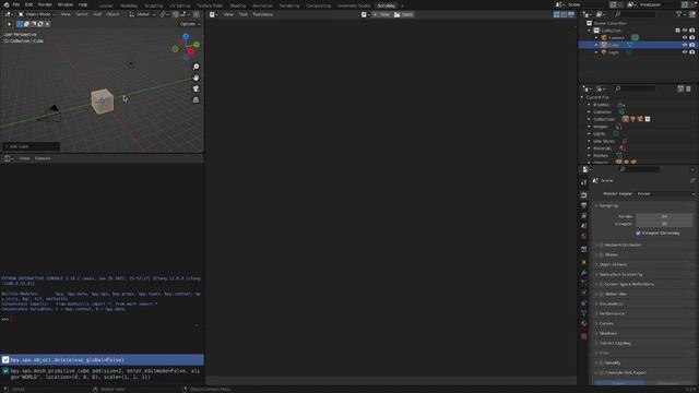 Blender Scripting Workspace смотреть онлайн