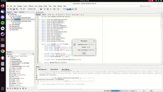 CHAT MULTITHREAD COM SOCKET EM JAVA смотреть онлайн