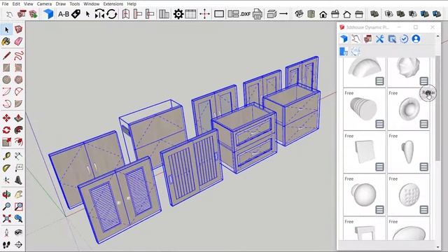 Cabinet Handles Sketchup Auto Replace A Series Of Cabinet Doors