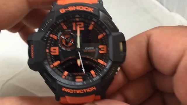 Casio GSHOCK G-Aviation GA1000-4A REVIEW | How To Set Time | LIGHT DISPLAY смотреть онлайн