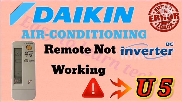 DAIKIN AIRCONDITING REMOTE NOT WORKING // Indoor Unit SHOWING ERROR U5 // Solution / TROUBLESHOOTIN смотреть онлайн