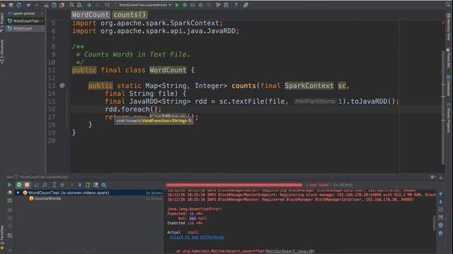 Spark - 1 - Primer - WordCount Application Step by Step (Java) смотреть онлайн