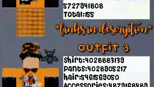 Roblox |5 Halloween Boy Outfits With *codes and links* смотреть онлайн