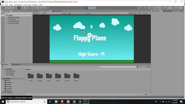 Flappy Plane Game in Unity Engine | Free Source Code Download смотреть онлайн