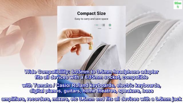 UGREEN 6.35mm 1/4 Male to 3.5mm 1/8 Female Stereo Headphone Adapter Audio Jack Plug Gold Plated смотреть онлайн